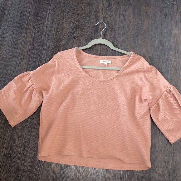 Madewell dusty rose top with bell sleeves - Picture 4 of 4